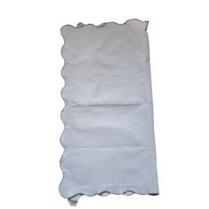 NWOT Ralph Lauren Scalloped European Sham Pillowcase White Cream Green